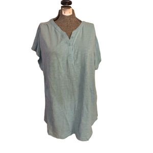 Women's Black Bow Shirt, L/G, Light Teal